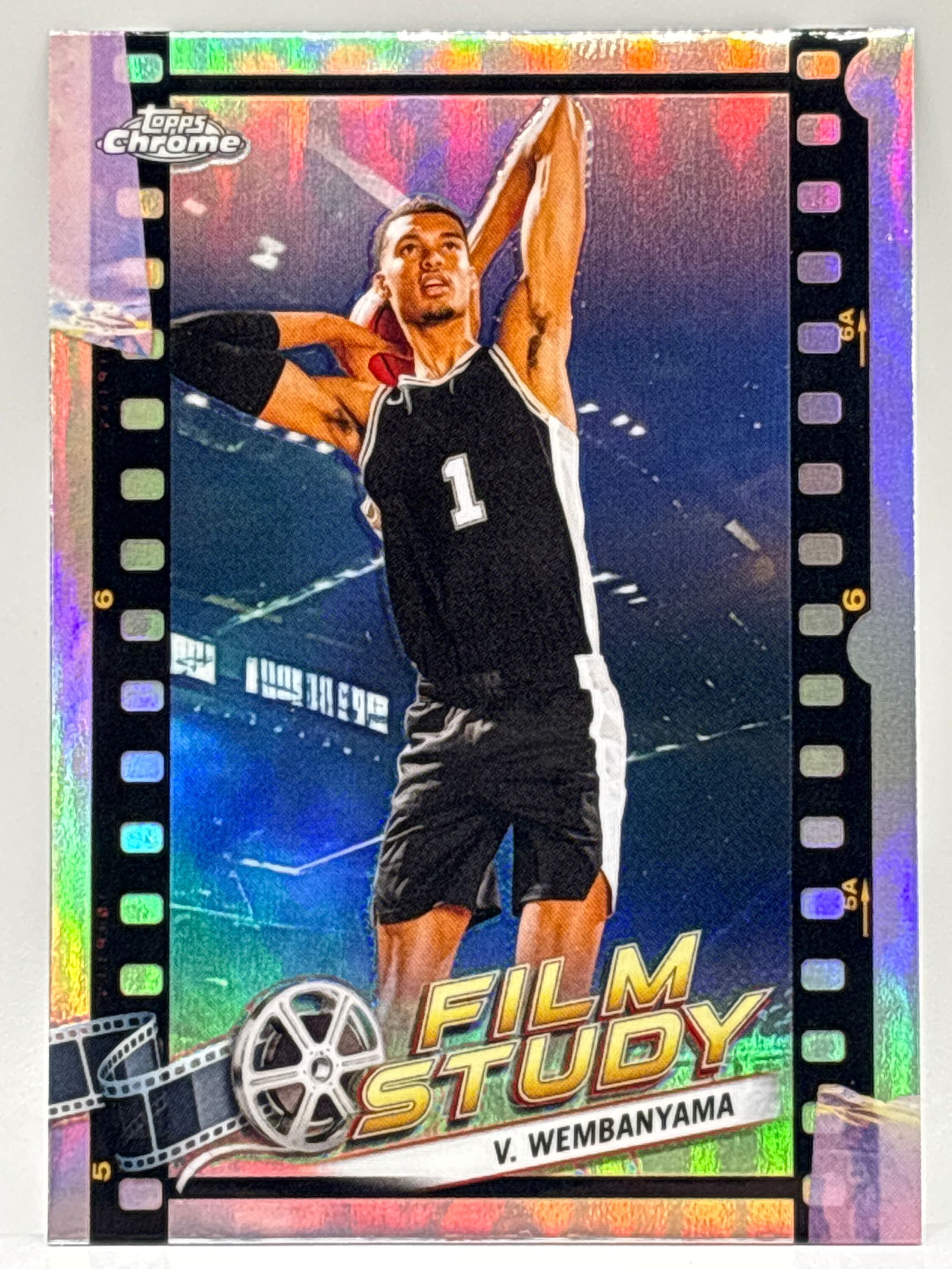 2024 TOPPS CHROME #FS-13 VICTOR WEMBANYAMA FILM STUDY ROOKIE CARD (1 of 3)