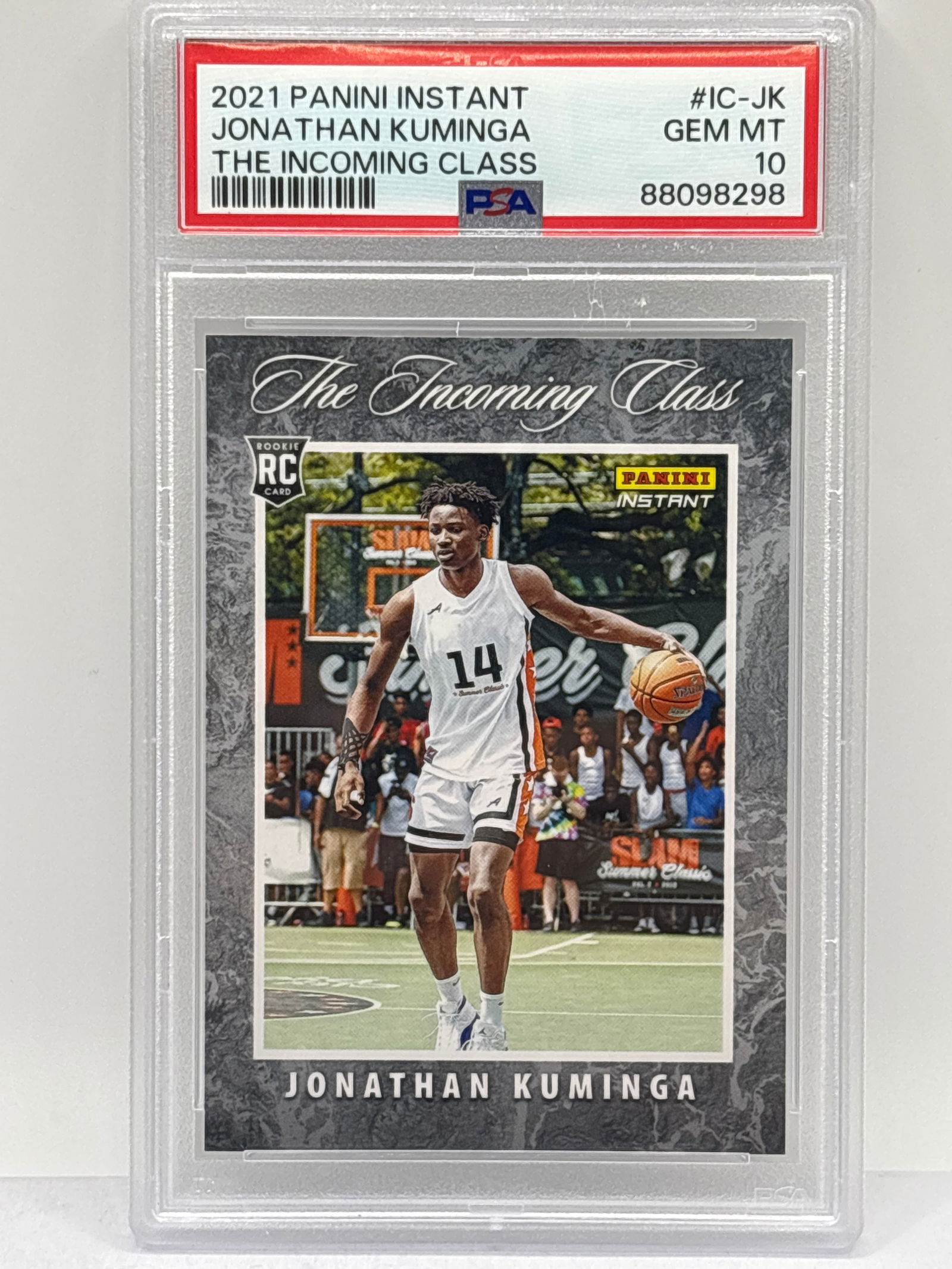 1/957!! 2021-22 PANINI INSTANT JONATHAN KUMINGA THE INCOMING CLASS ROOKIE CARD PSA GEM MINT 10 (1 of 6)