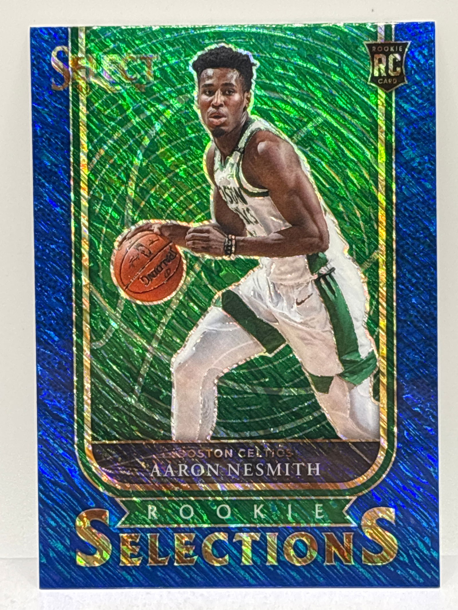 2020-21 PANINI SELECT AARON NESMITH BLUE SHIMMER PRIZM HOLO ROOKIE CARD (1 of 4)