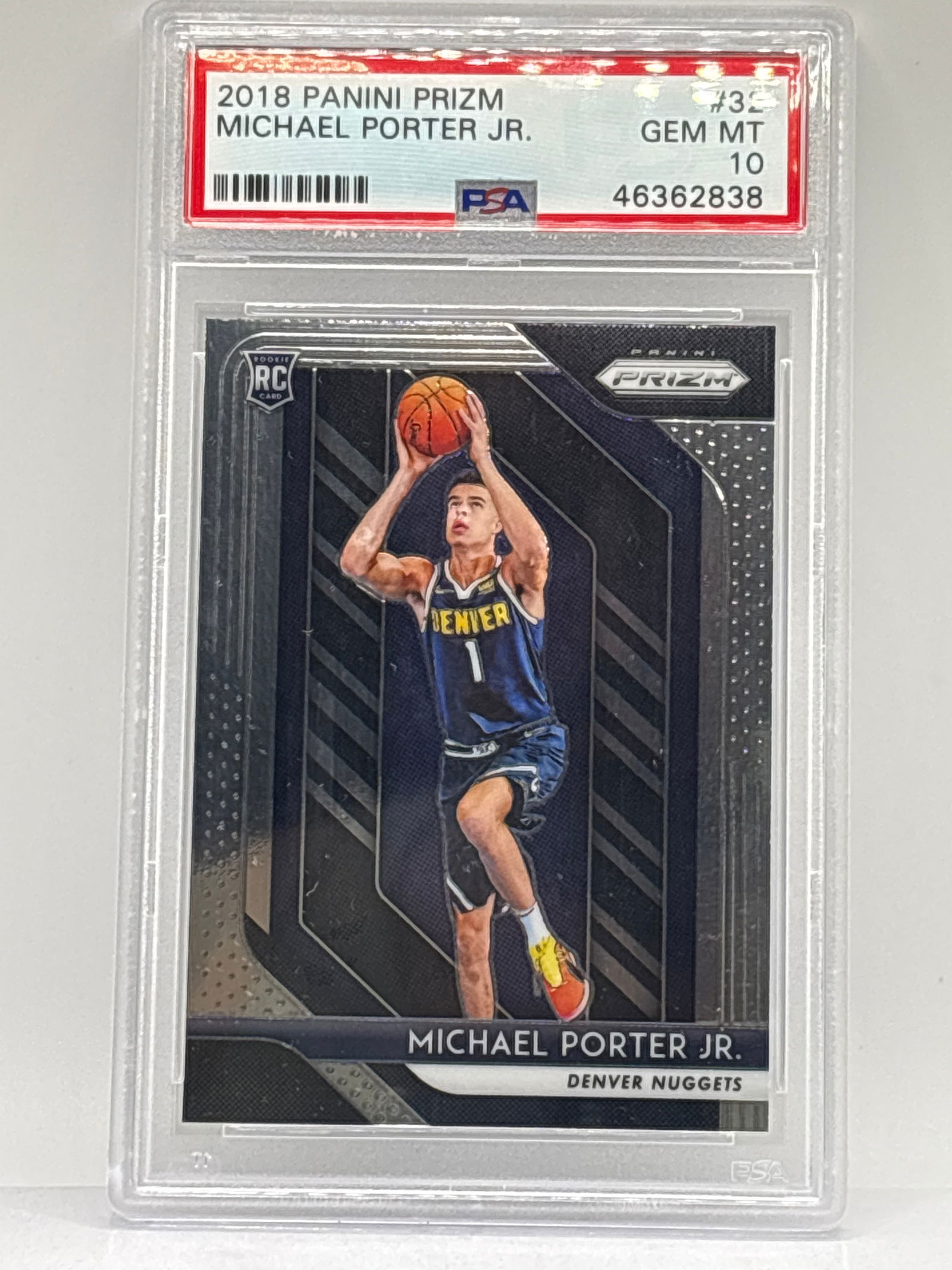 2018 PANINI PRIZM #32 MICHAEL PORTER JR ROOKIE CARD GRADED PSA GEM MINT 10 (1 of 4)