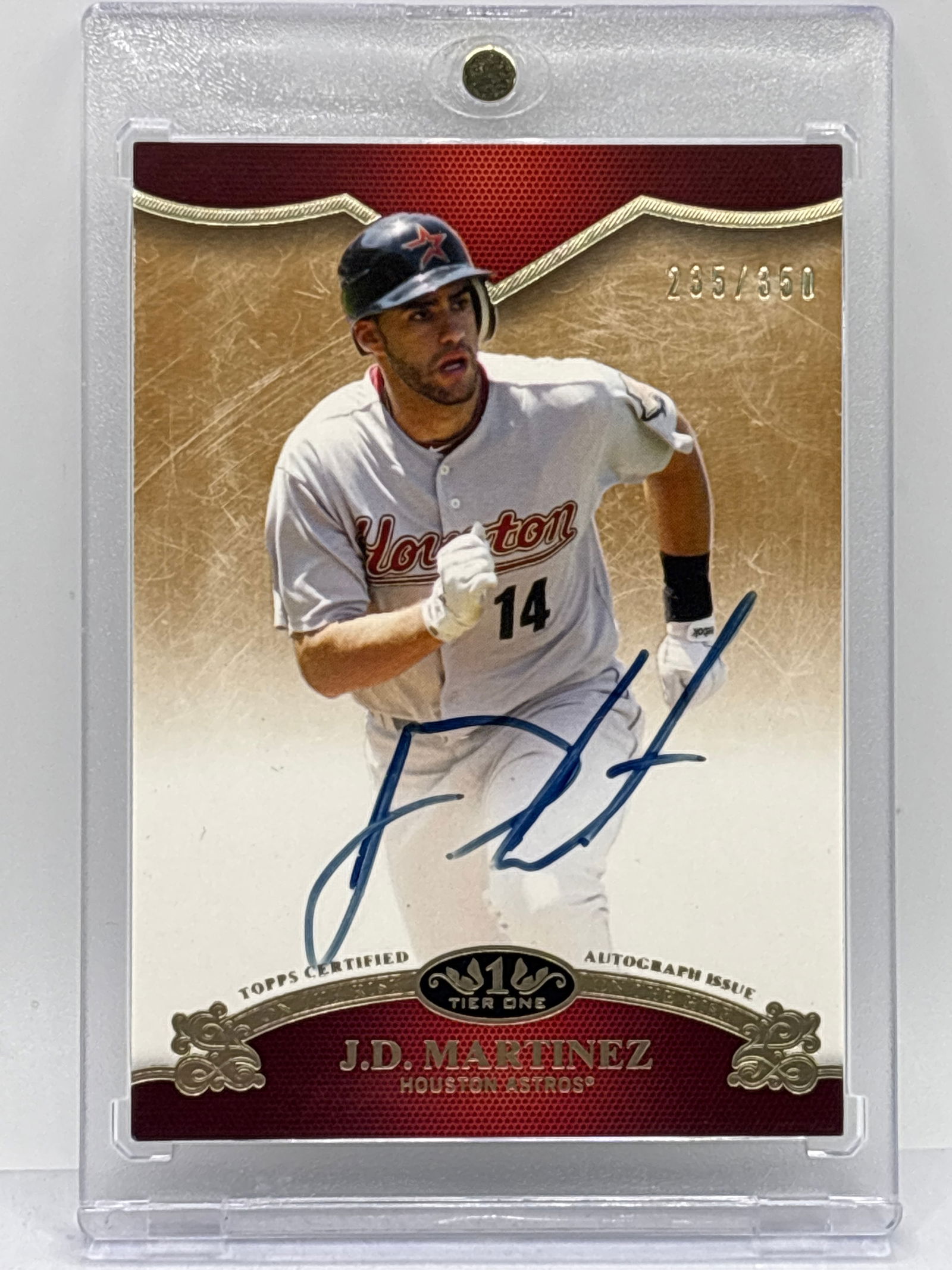 235/350!!  2012 TOPPS TIER ONE JD MARTINEZ ON THE RISE AUTOGRAPH (1 of 5)