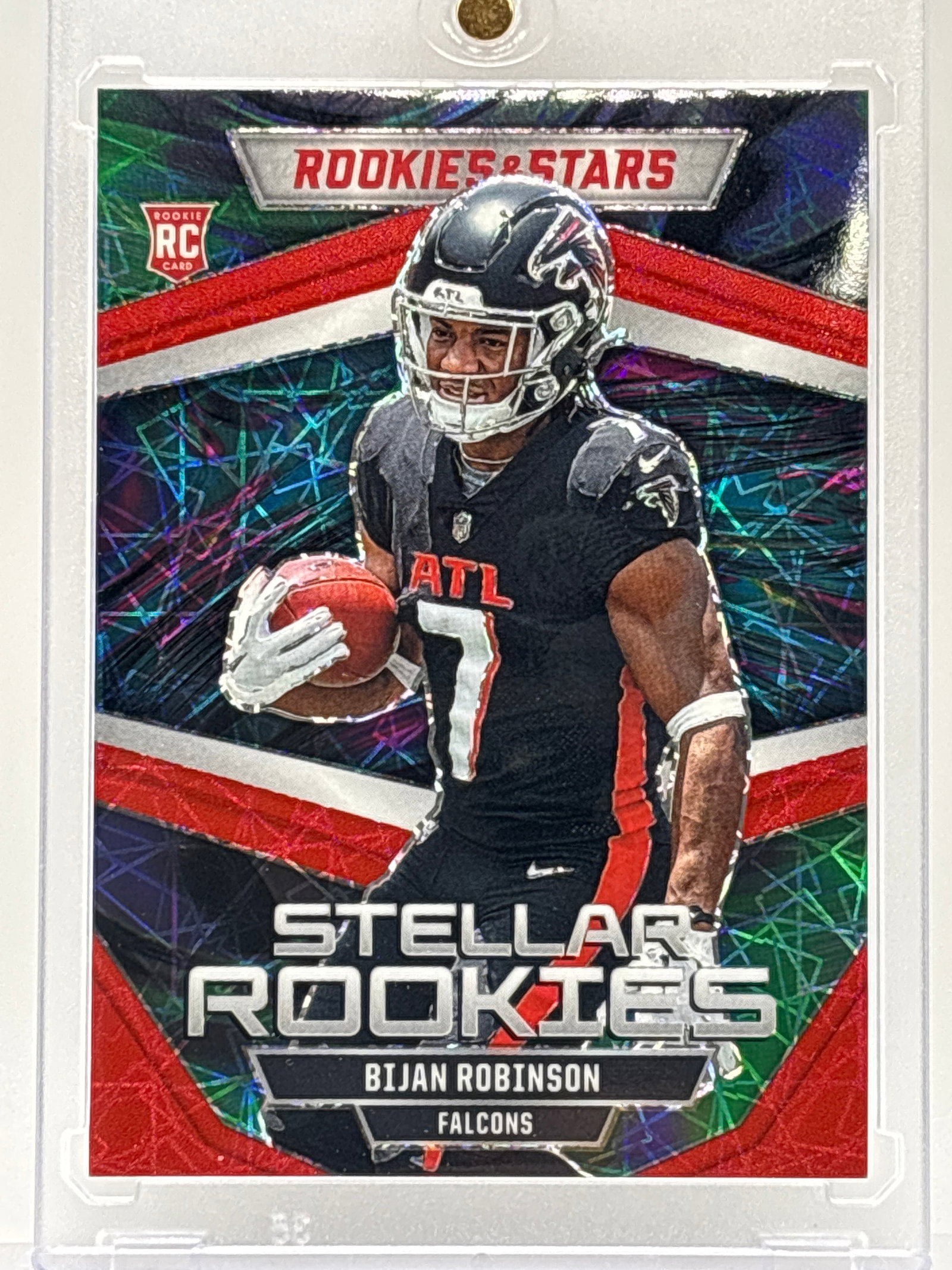 2023 PANINI ROOKIES & STARS BIJAN ROBINSON STELLAR ROOKIES LAZERS PRIZM HOLO ROOKIE CARD: 2023 PANINI ROOKIES & STARS BIJAN ROBINSON STELLAR ROOKIES LAZERS PRIZM HOLO ROOKIE CARD