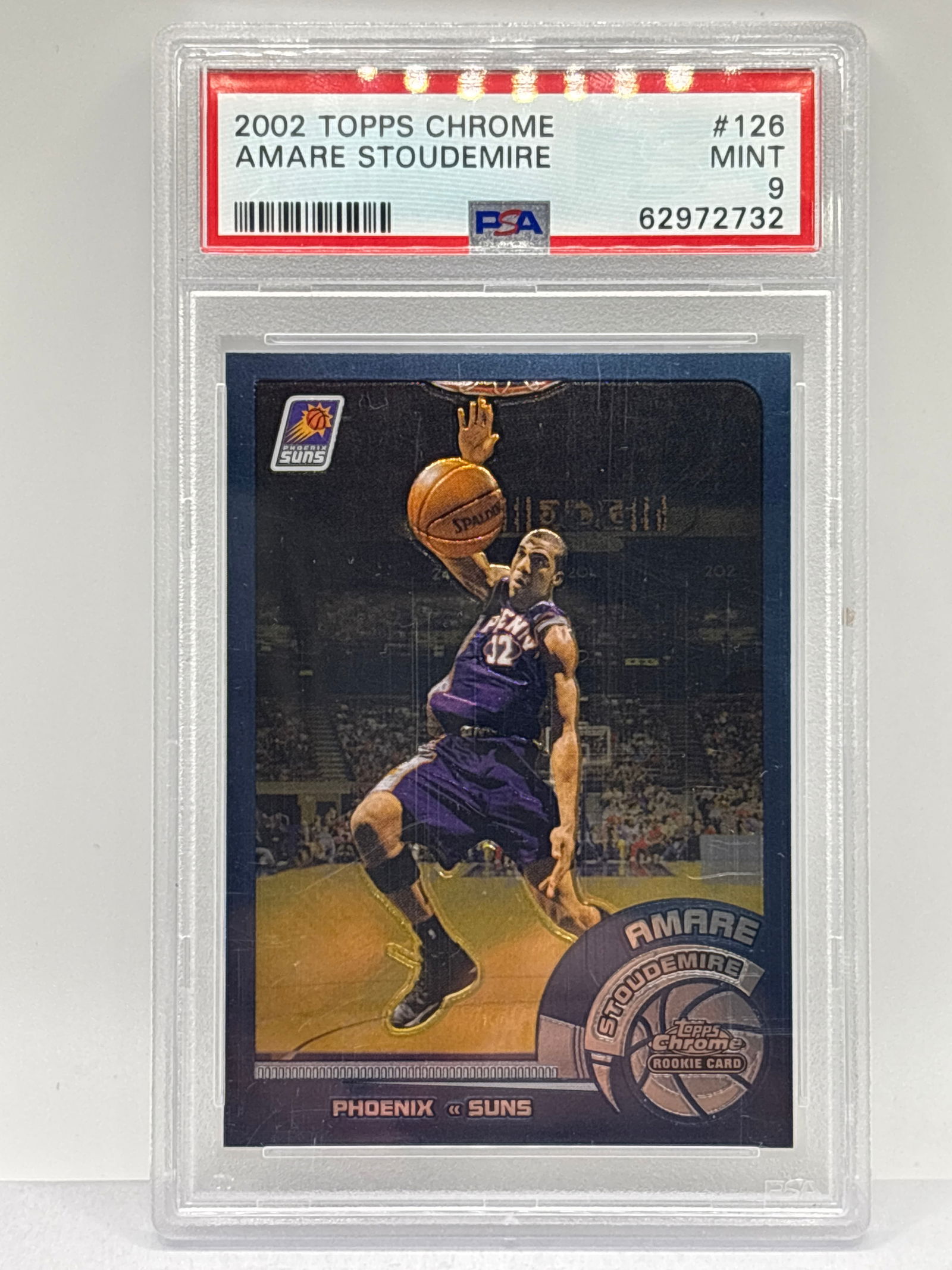 2002 TOPPS CHROME AMARE STOUDAMIRE RC GRADED PSA MINT 9 (1 of 4)