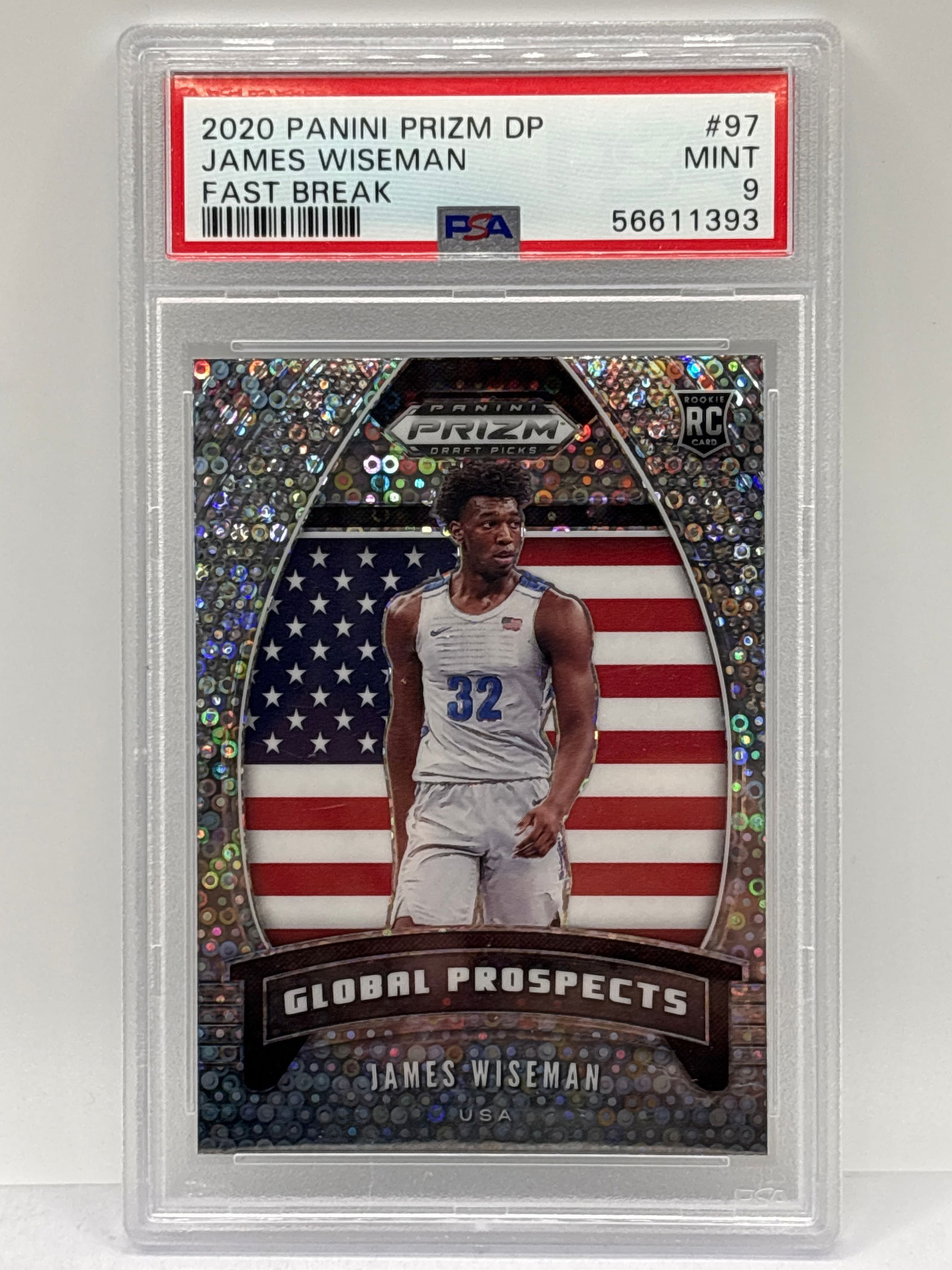 James Wiseman RC Rookie Card Auto Signatures 2020-21 Panini