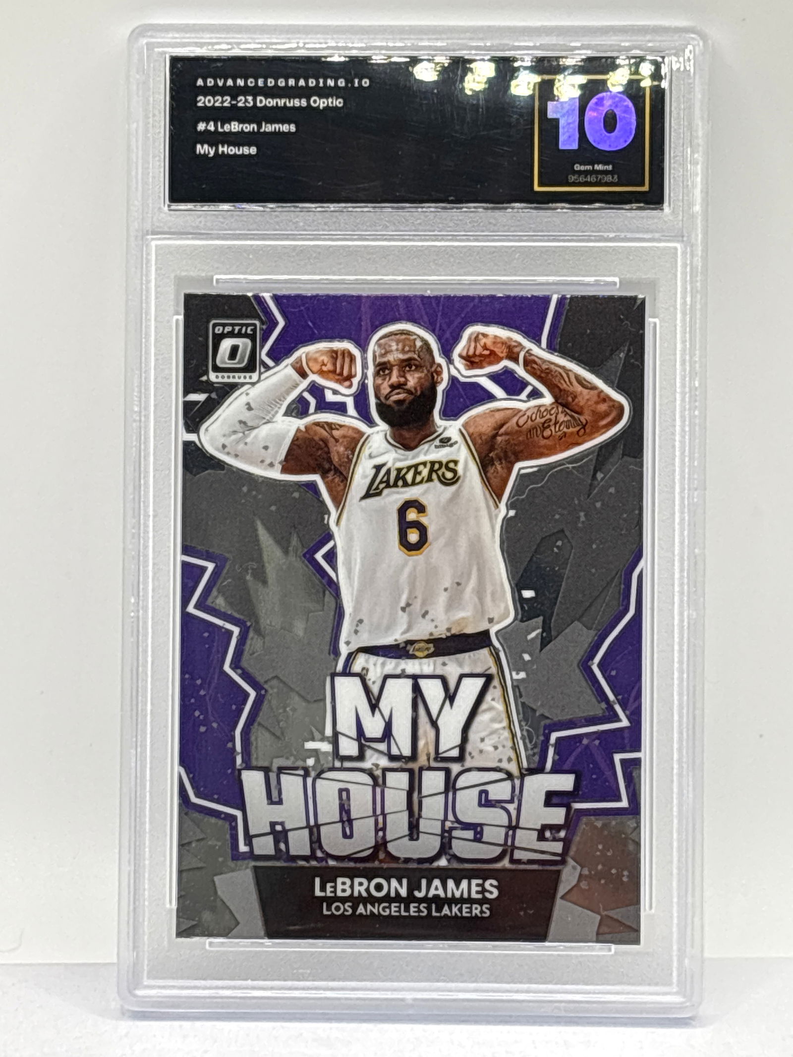 2022-23 PANINI DONRUSS OPTIC LEBRON JAMES PURPLE MY HOUSE (1 of 3)