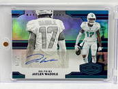 17/35!! 2023 PANINI PLATES & PATCHES MARQUEE MARKS JAYLEN WADDLE MIRROR AUTOGRAPH
