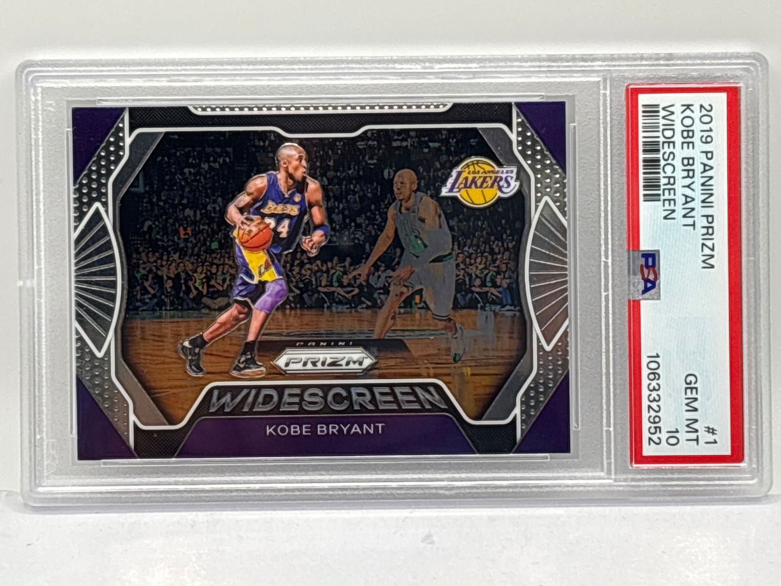 2019 PANINI PRIZM #1 KOBE BRYANT WIDESCREEN GRADED PSA GEM MINT 10 (1 of 4)