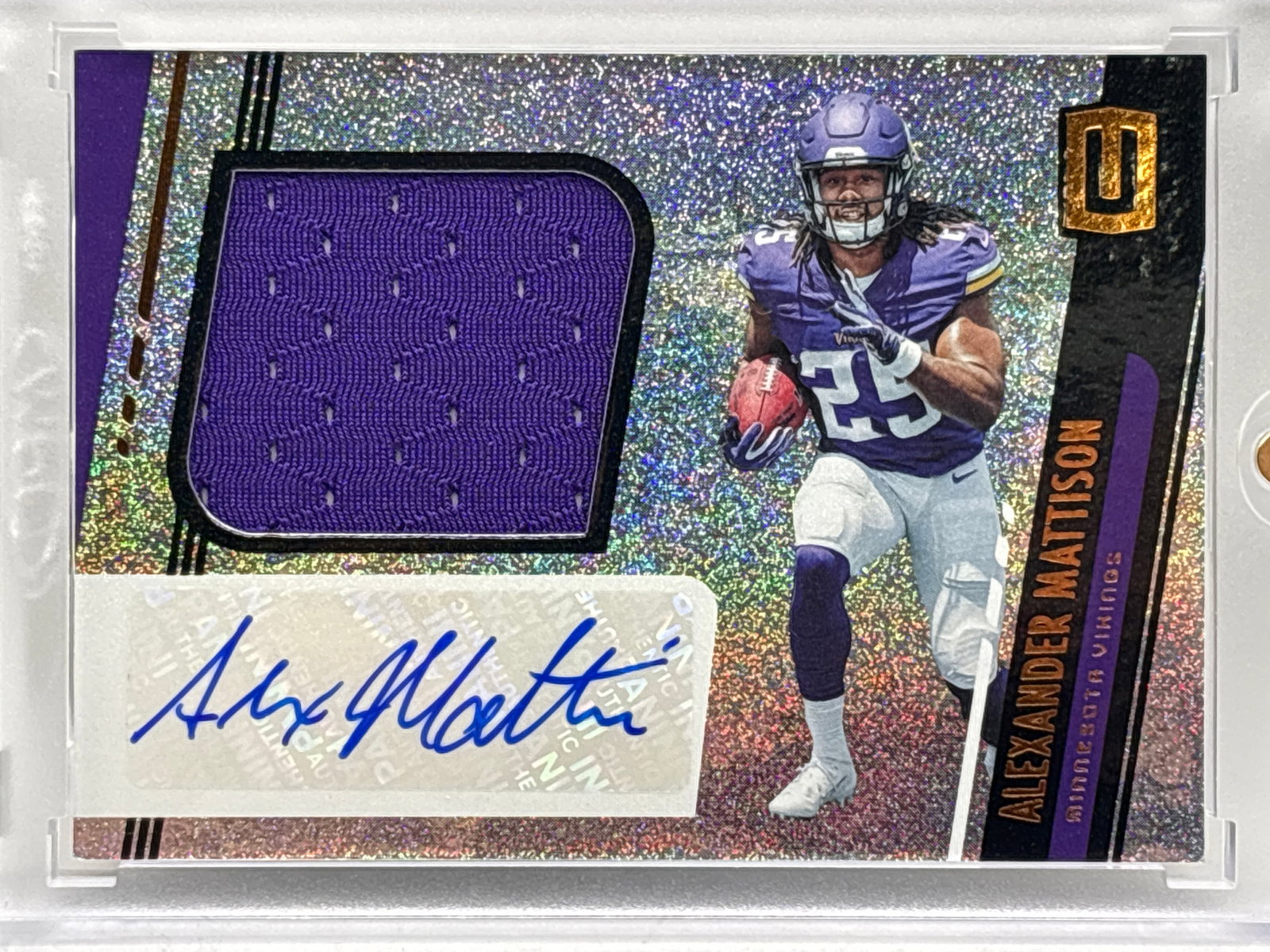 2019 PANINI UNPARALLELED RPA ALEXANDER MATTISON AUTHENTIC MEMORABILIA AUTOGRAPHED ROOKIE PATCH CARD (1 of 4)