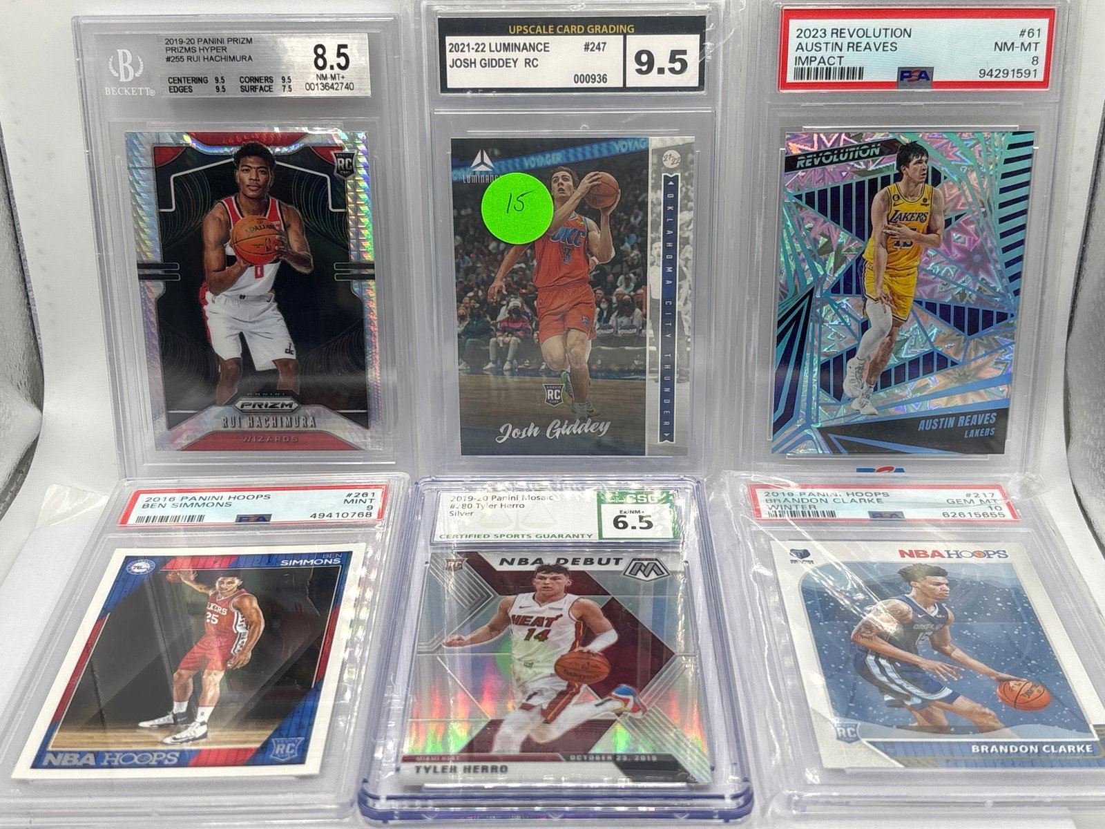 NBA STAR SP 6 CARD SLAB LOT (1 of 7)