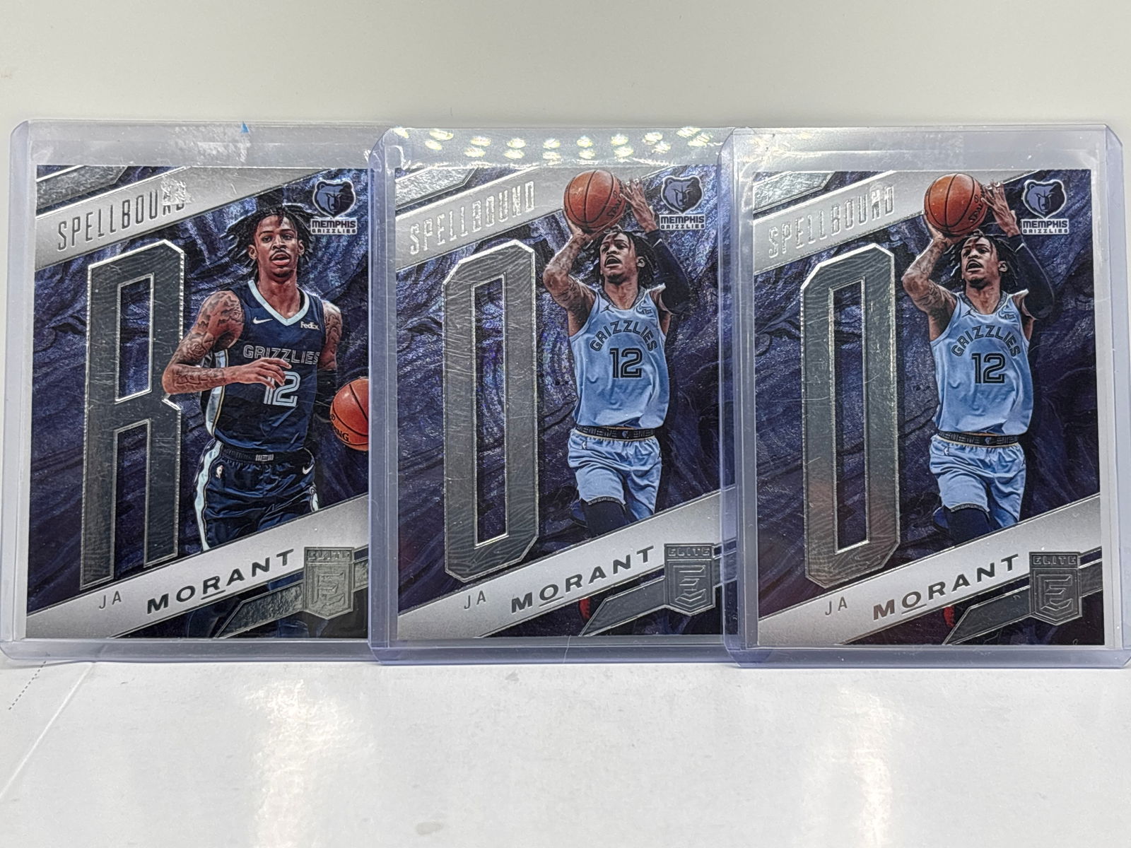 2021-22 PANINI DONRUSS ELITE JA MORANT SPELLBOUND 3 CARD LOT (1 of 4)