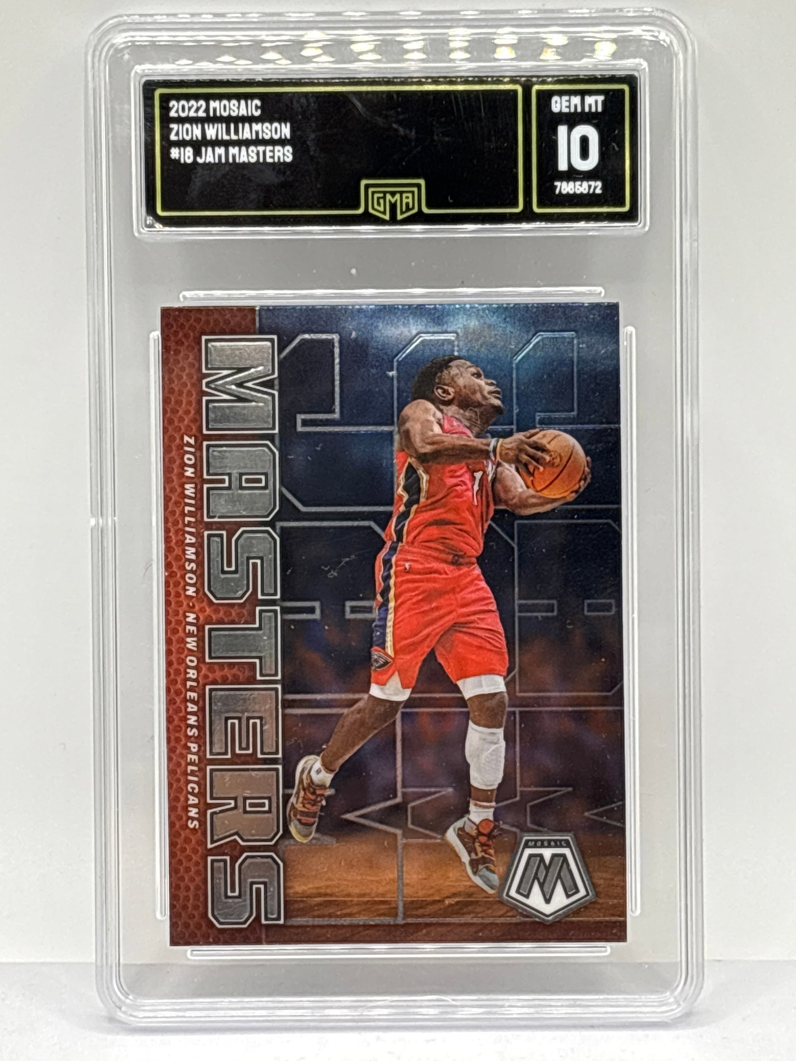 2022 PANINI MOSAIC ZION WILLIAMSON JAM MASTERS GRADED GMA GEM MINT 10 (1 of 3)
