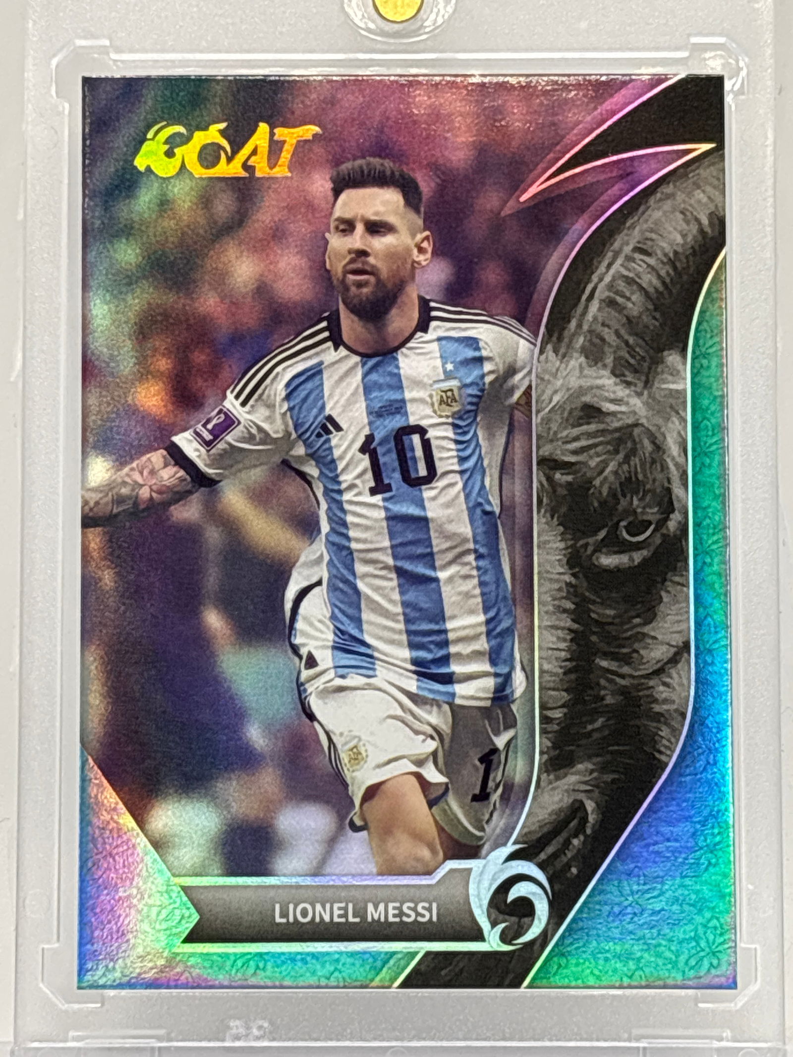 4/26!! 2023 FANS MALL LIONEL MESSI GOAT SILVER HOLO (1 of 6)