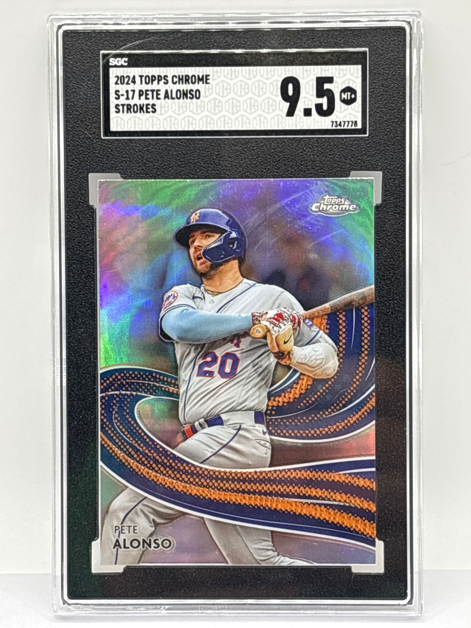 2024 TOPPS CHROME PETE ALONSO STROKES SP GRADED SGC MINT+ 9.5 (1 of 3)