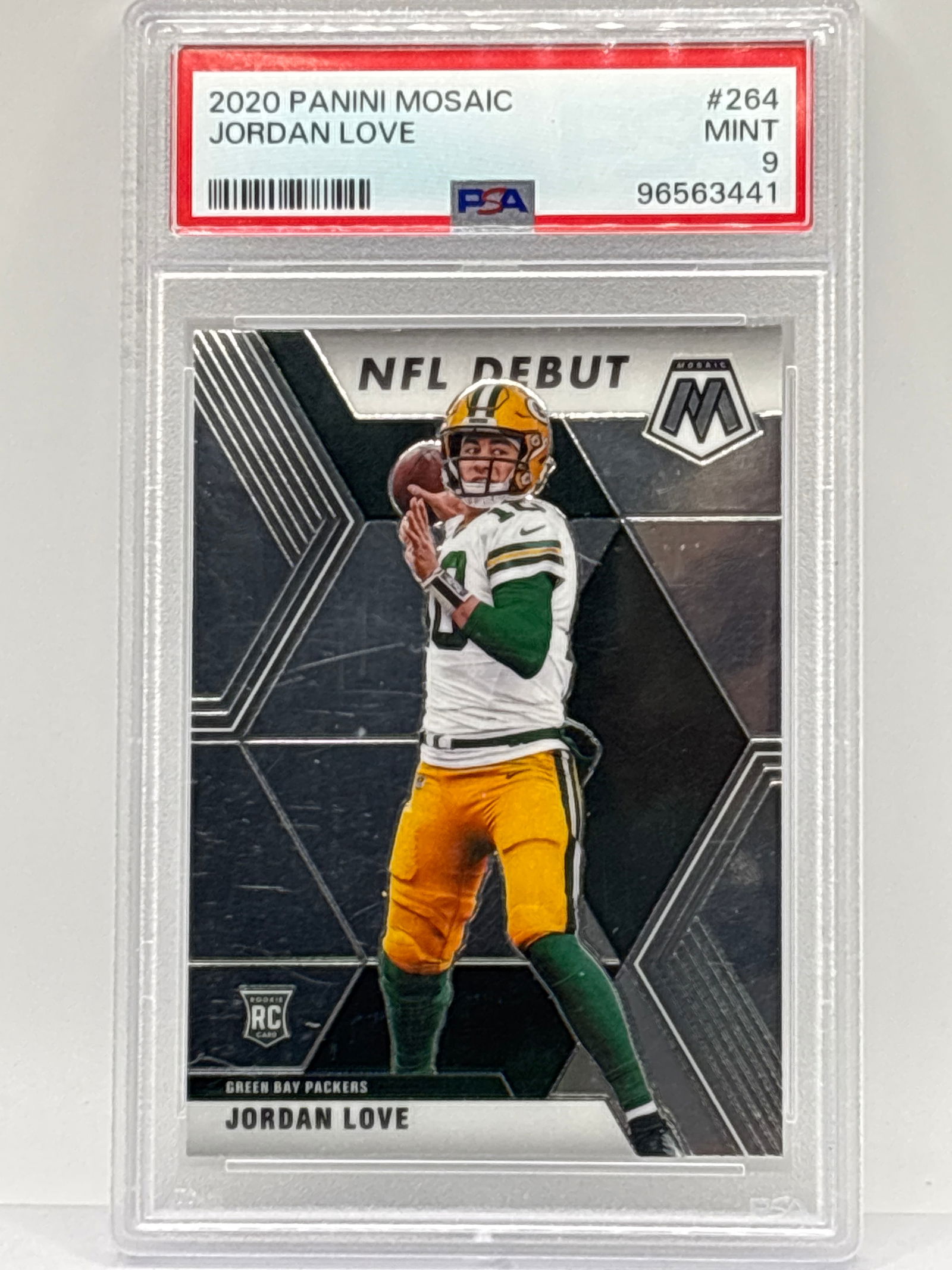 2020 PANINI MOSAIC JORDAN LOVE ROOKIE CARD GRADED PSA MINT 9 (1 of 3)