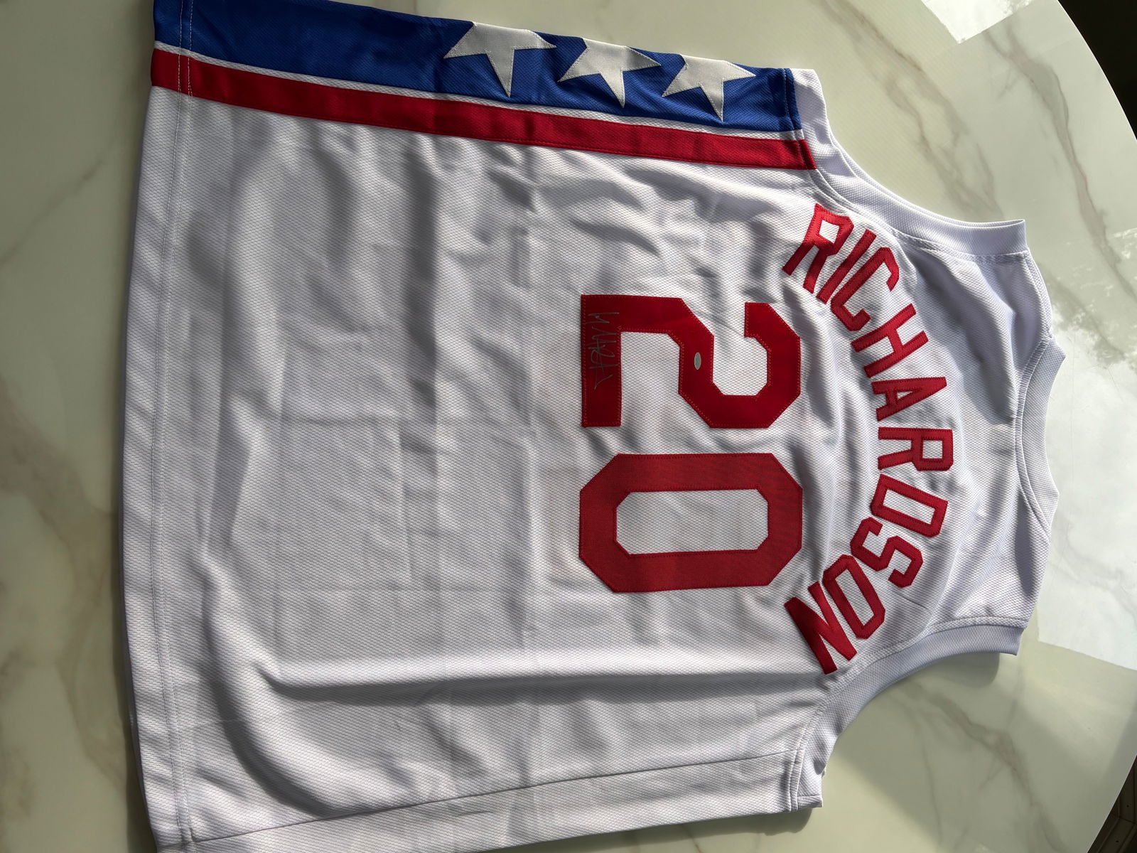 AUTHENTIC MICHAEL “SUGAR” RAY RICHARDSON AUTOGRAPHED JERSEY (1 of 6)