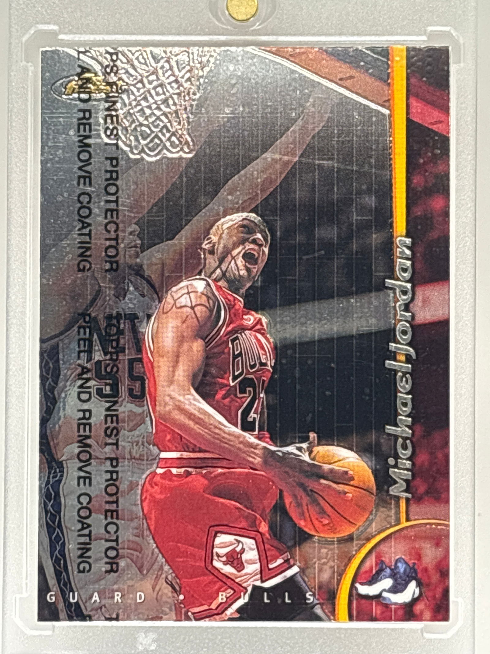 1998 TOPPS FINEST MICHAEL JORDAN #81 WITH PROTECTIVE COATING (1 of 3)