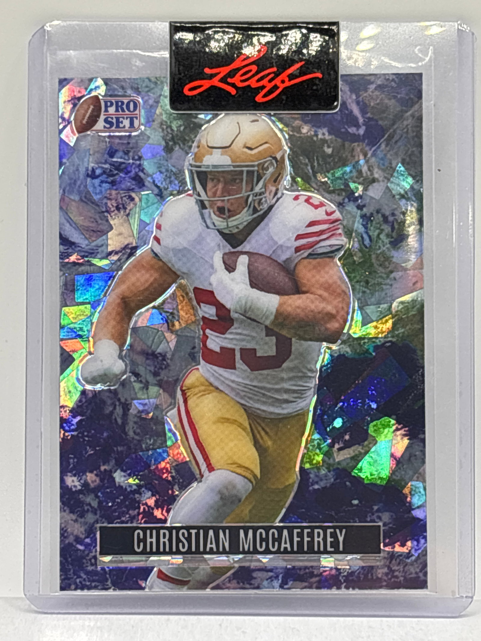 1/1!! CHRISTIAN MCCAFFREY PRO SET CRACKED ICE 1/1 PRE-PRODUCTION PROOF (1 of 4)