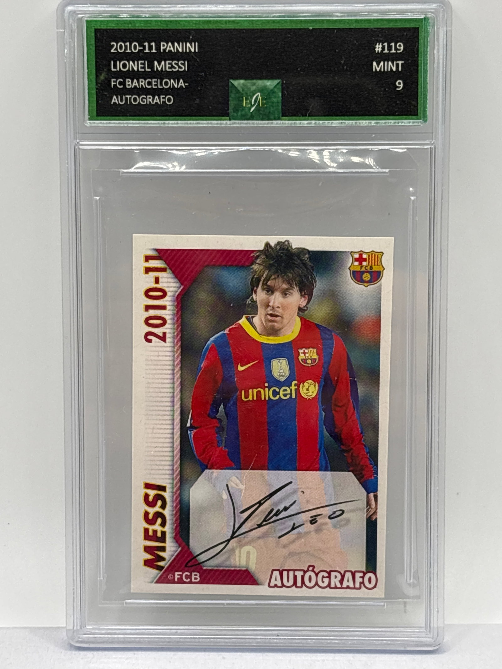RARE MINT 2010-11 PANINI LIONEL MESSI FC BARCCLONA-AUTOGRAFO EJE MINT 9: RARE MINT 2010-11 PANINI LIONEL MESSI FC BARCCLONA-AUTOGRAFO EJE MINT 9