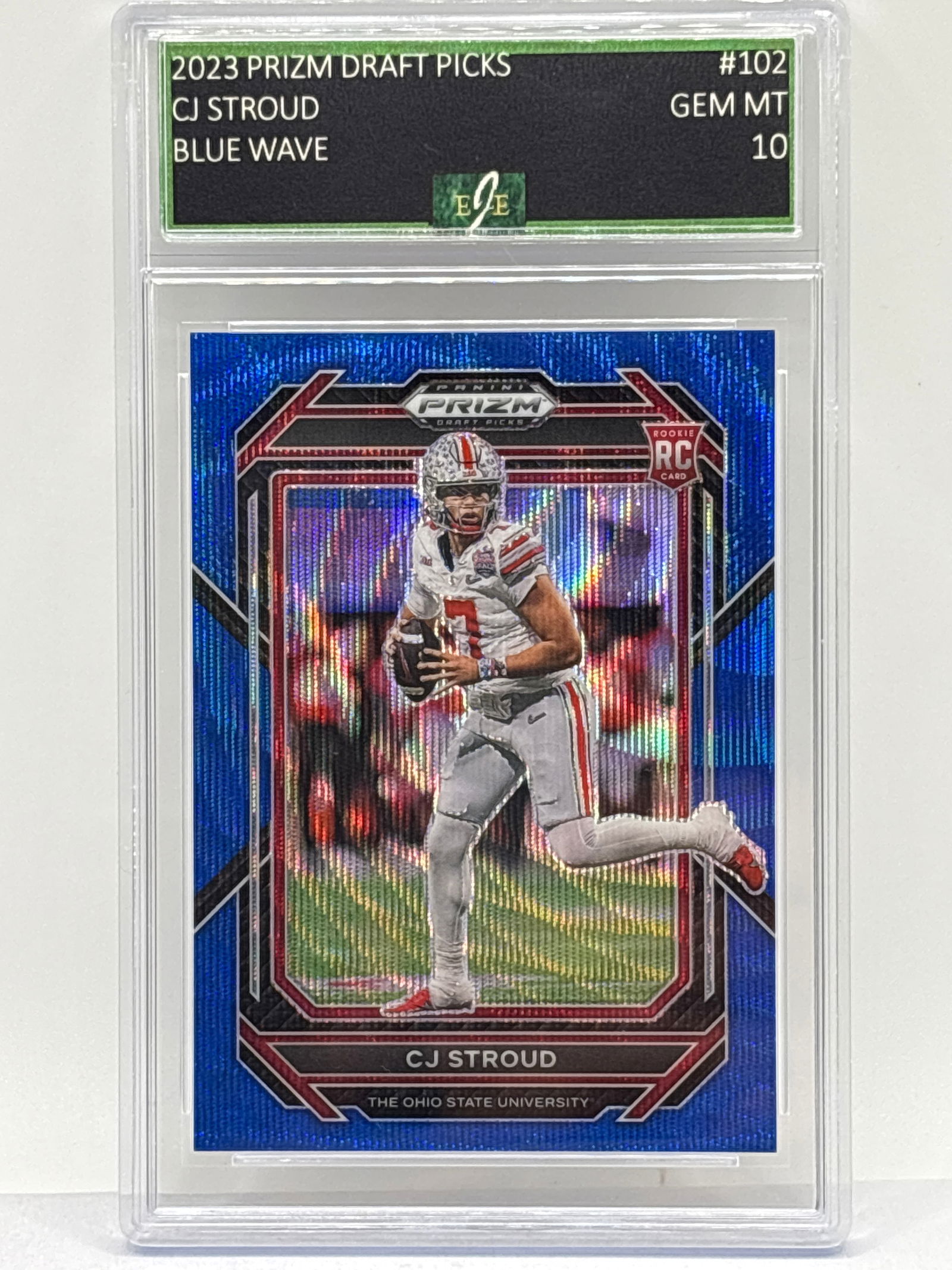 223/249!!  2023 PANINI PRIZM DRAFT PICKS CJ STROUD BLUE WAVE PRIZM HOLO RC EJE GEM MINT 10 (1 of 5)