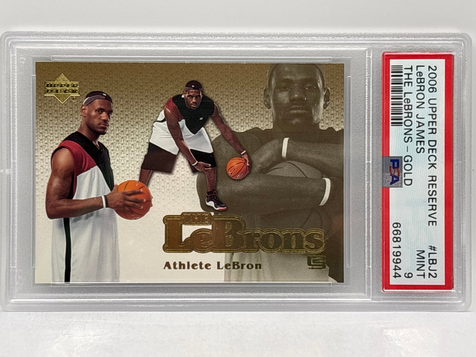 2006 UD RESERVE LEBRON JAMES THE LEBRONS -GOLD PSA MINT 9 POP 3, ONLY 1 HIGHER (1 of 4)