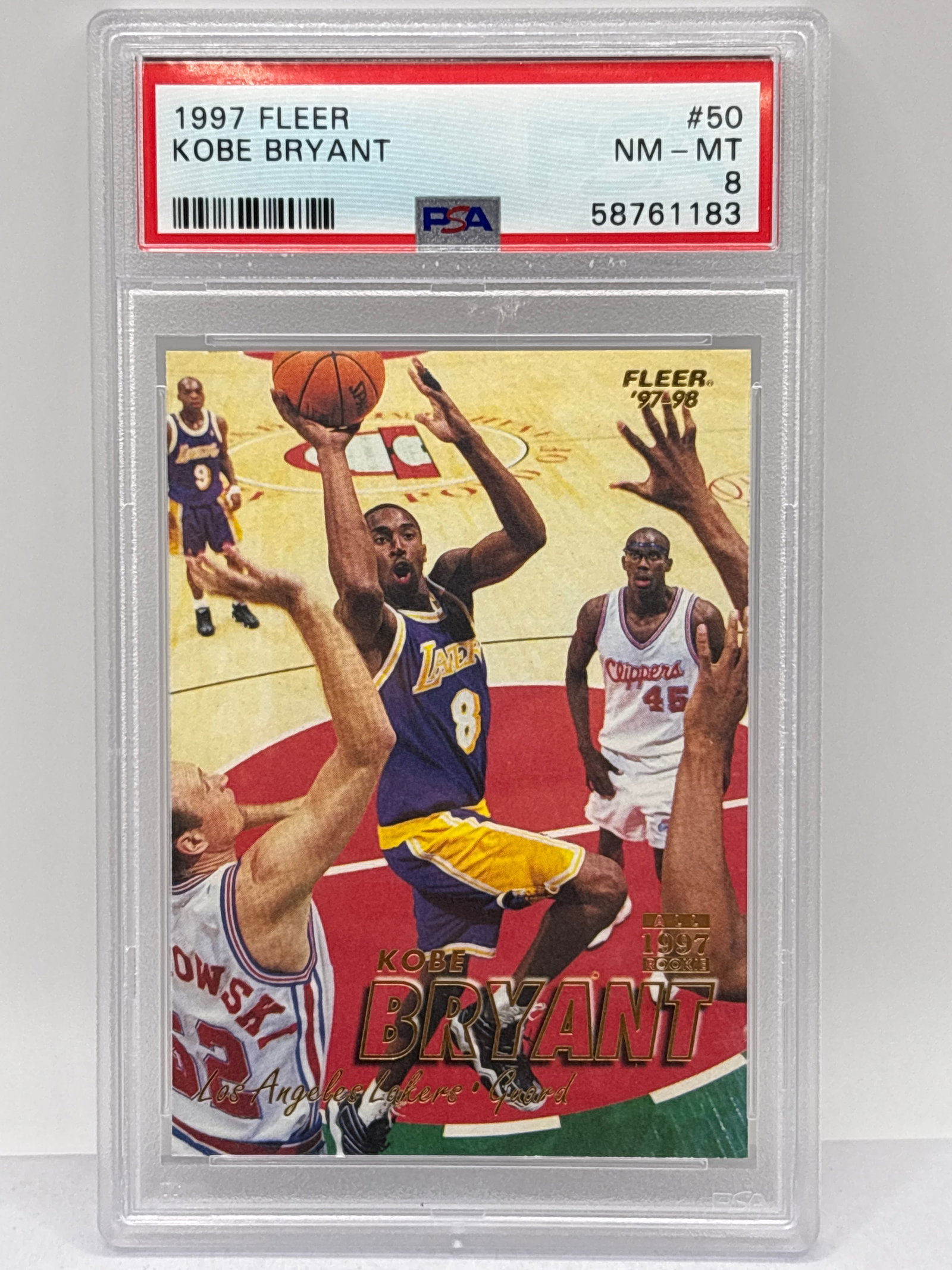 1997 FLEER KOBE BRYANT #50 ALL ROOKIE PSA NM-MT 8 (1 of 3)