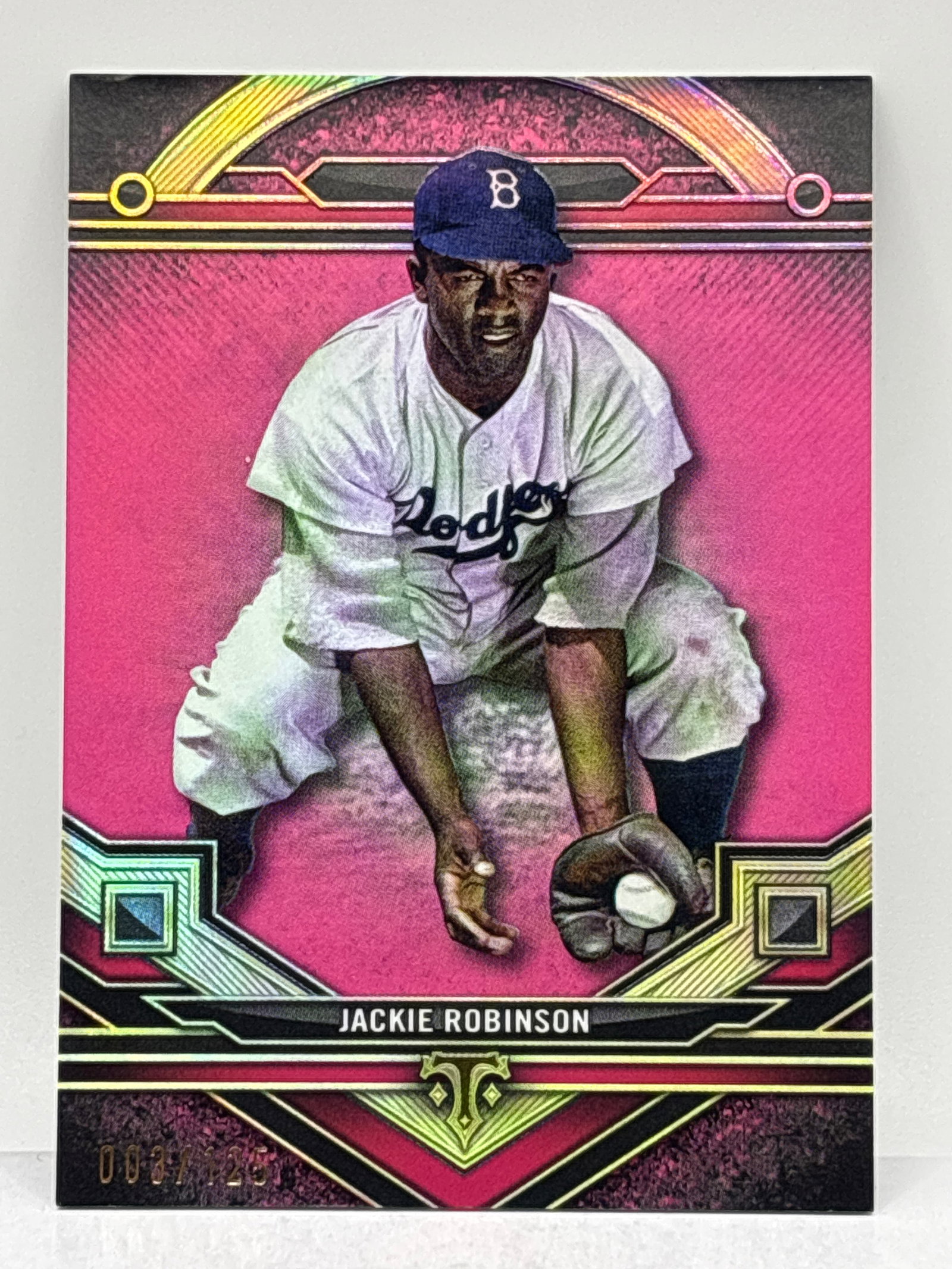 3/125!! 2024 TOPPS TRIPLE THREADS JACKIE ROBINSON PINK (1 of 9)