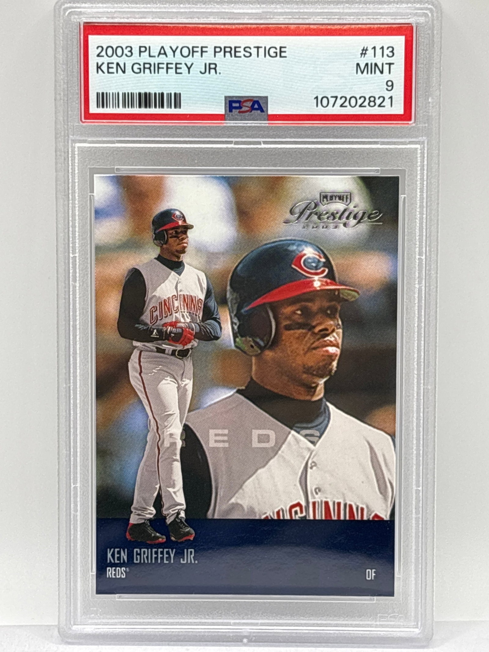 POP 1 !! 2003 PLAYOFF PRESTIGE KEN GRIFFEY JR #113 PSA MINT 9 (1 of 3)