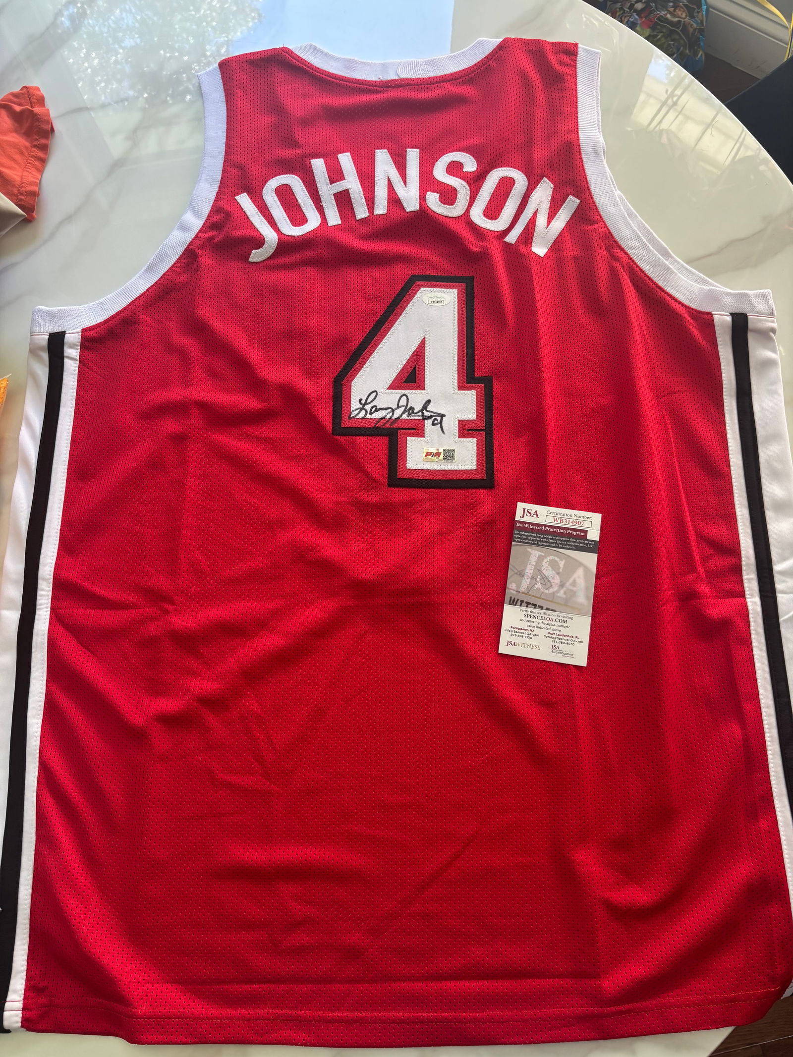 AUTHENTIC LARRY JOHNSON AUTOGRAPHED JERSEY (1 of 5)