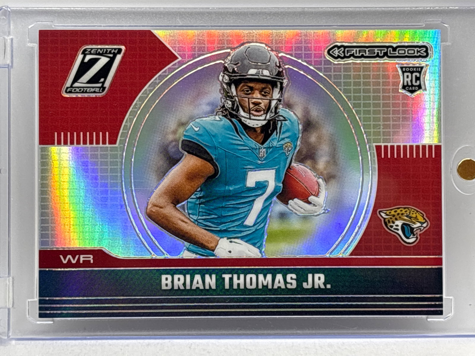 CASE HIT!! 2024 PANINI ZENITH BRIAN THOMAS JR FIRST LOOK PRIZM HOLO ROOKIE CARD: CASE HIT!! 2024 PANINI ZENITH BRIAN THOMAS JR FIRST LOOK PRIZM HOLO ROOKIE CARD