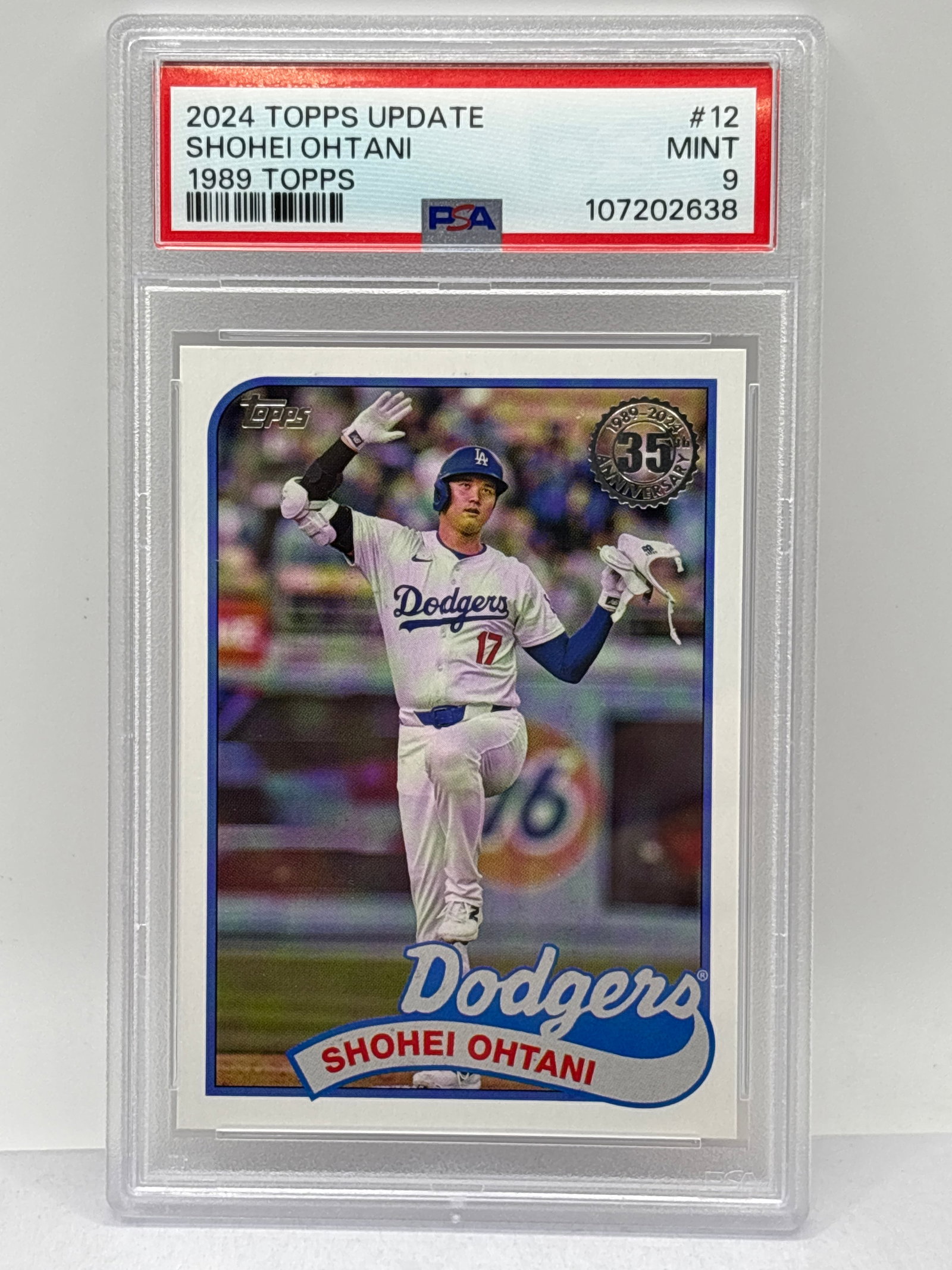 2024 TOPPS UPDATE SHOHEI OHTANI 1989 TOPPS PSA MINT 9 (1 of 3)
