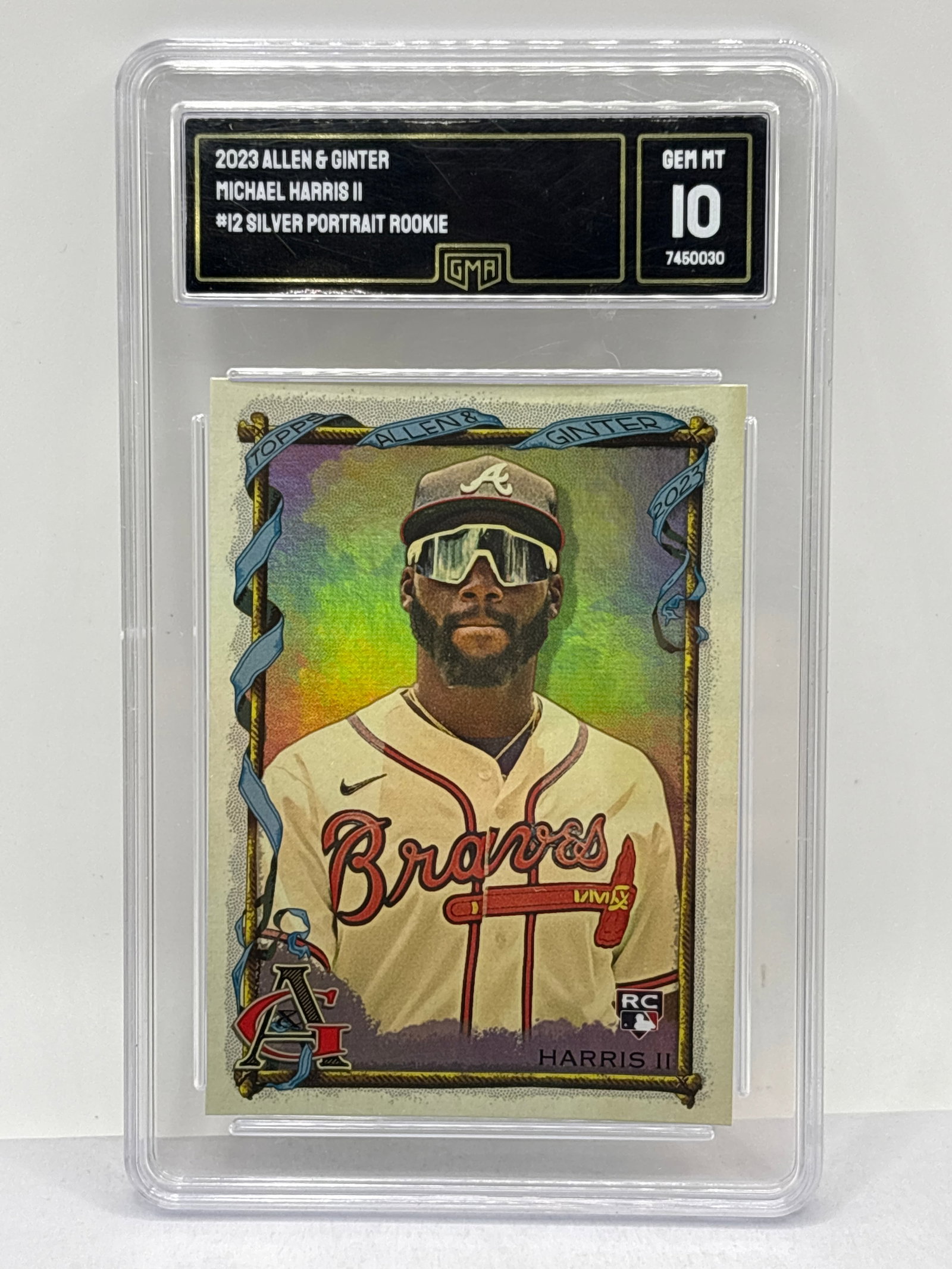 2023 TOPPS ALLEN & GINTER MICHAEL HARRIS II SILVER PORTRAIT ROOKIE CARD GEM MINT 10: 2023 TOPPS ALLEN & GINTER MICHAEL HARRIS II SILVER PORTRAIT ROOKIE CARD GEM MINT 10