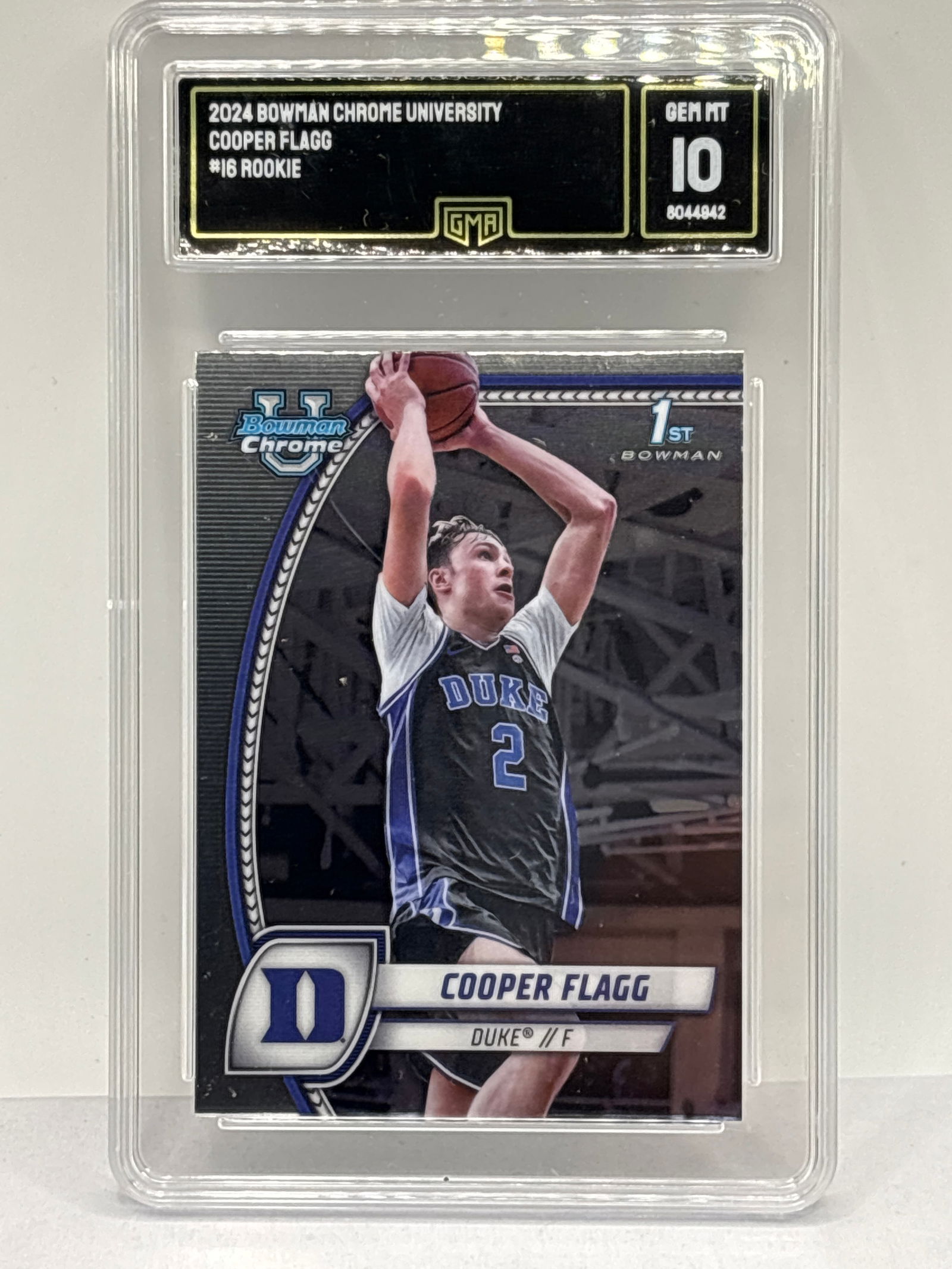 2024 BOWMAN CHROME COOPER FLAGG 1ST BOWMAN ROOKIE CARD GEM MINT 10 (1 of 3)