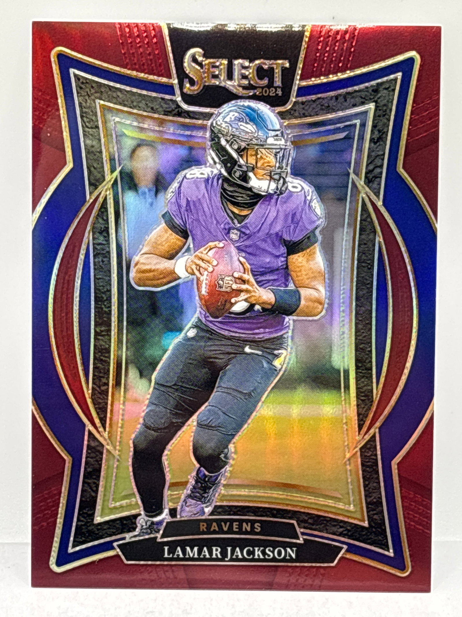 97/149!! 2024 PANINI SELECT LAMAR JACKSON MAROON PRIZM HOLO (1 of 3)