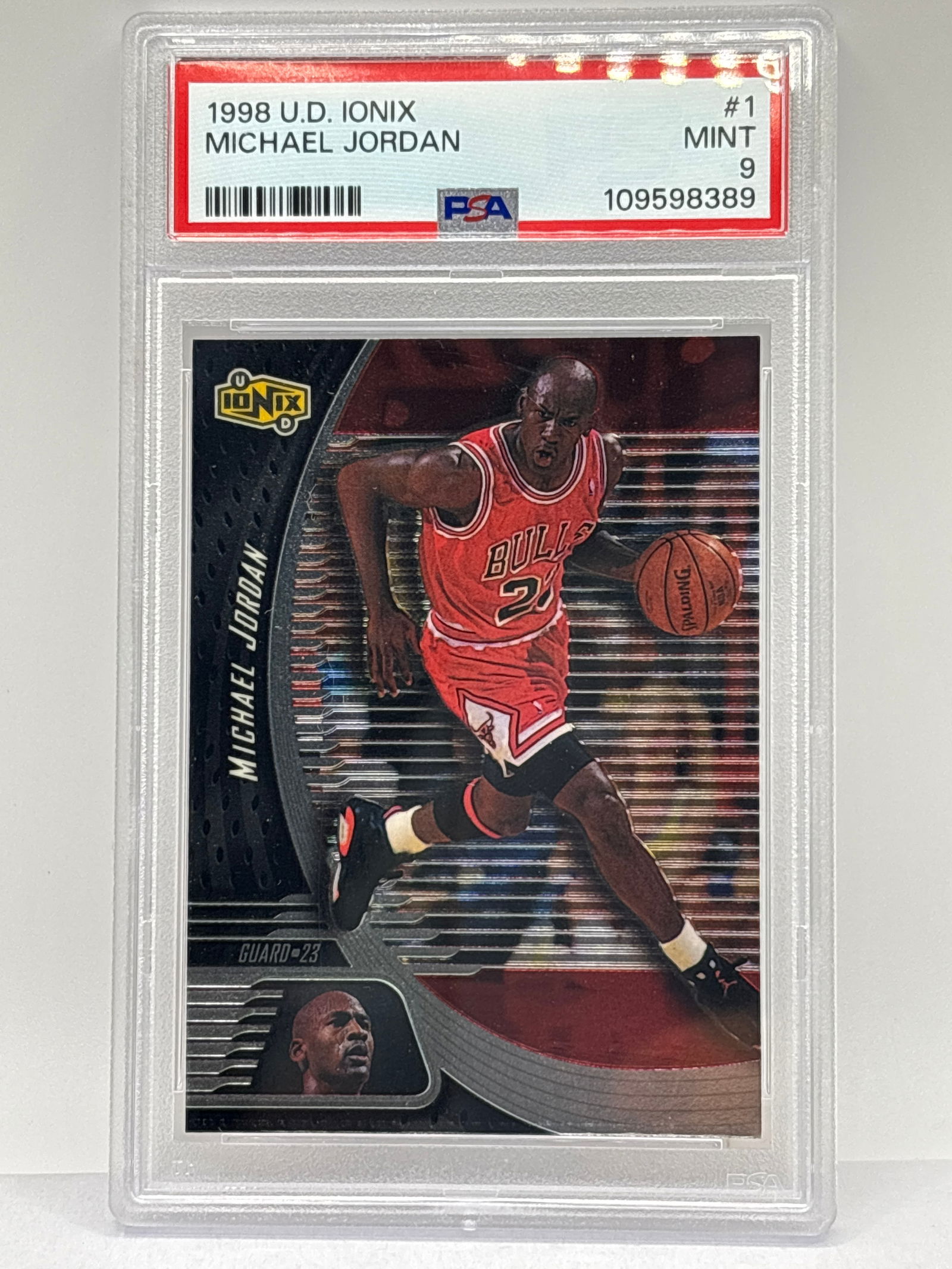1998 UPPER DECK IONIX MICHAEL JORDAN PSA MINT 9 (1 of 3)