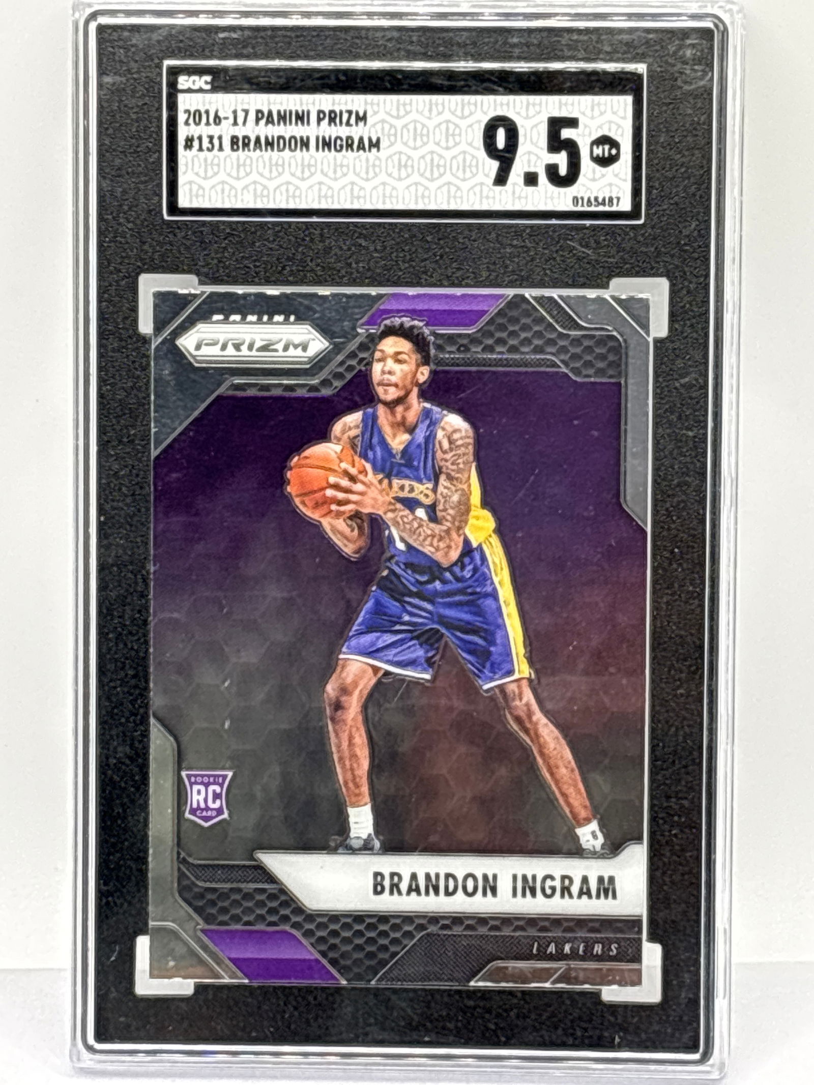 2016-17 PANINI PRIZM BRANDON INGRAM ROOKIE CARD SGC MT+ 9.5 (1 of 3)
