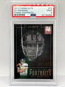 POP 1!! 2013 PANINI ELITE ELI MANNING PANINI PORTRAITS PSA MINT 9