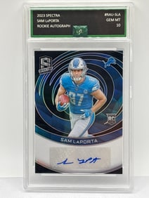 85/99!! 2023 PANINI SPECTRA SAM LAPORTA AUTOGRAPHED ROOKIE CARD PRIZM HOLO GEM MINT 10