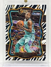 2017-18 PANINI SELECT PREMIER LEVEL MICHAEL KIDD-GILCHRIST ZEBRA WAVE PRIZM HOLO