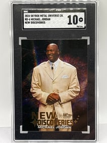2024 SKYBOX METAL UNIVERSE CHAMPIONS MICHAEL JORDAN NEW DISCOVERIES SGC GEM MINT 10