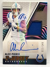 11/149!! 2023 PANINI ZENITH ALEC PIERCE Z-JERSEY AUTOGRAPHS RPA