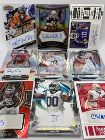 NFL STARS AUTOGRAPHED 9 CARD LOT