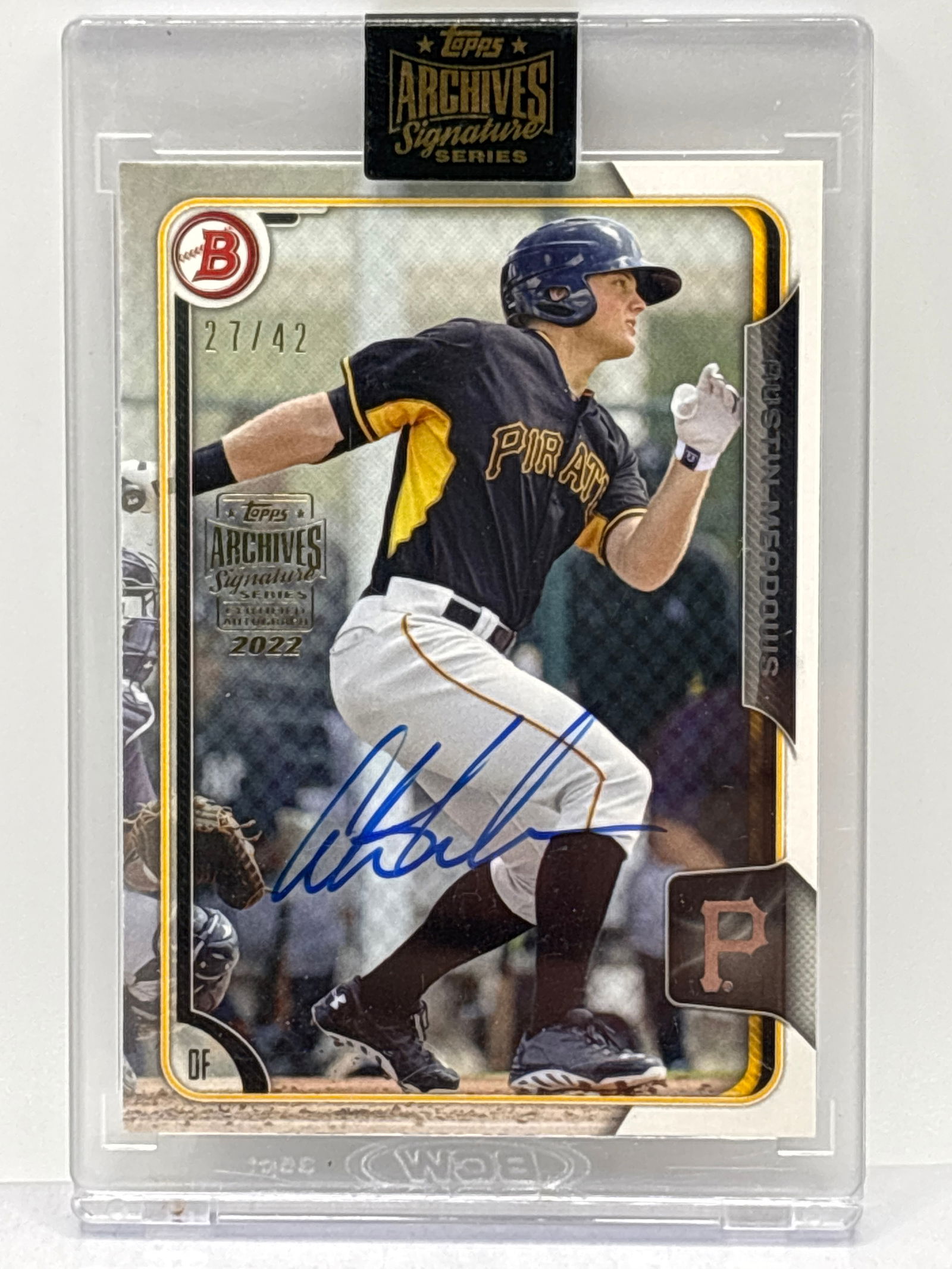 27/42!! 2015 TOPPS ARCHIVES AUSTIN MEADOWS ON-CARD AUTOGRAPH (1 of 3)