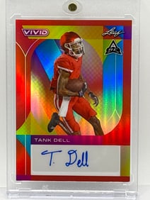 5/8!! 2023 LEAF VIVID TANK DELL AUTOGRAPHED ROOKIE CARD
