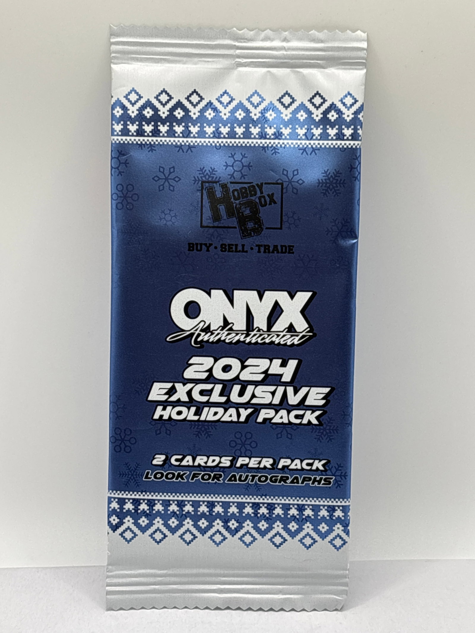 HOBBY BOX ONYX AUTHENTICATED 2024 EXCLUSIVE HOLIDAY PACK: 2 CARDS, LOOK FOR AUTOGRAPHS