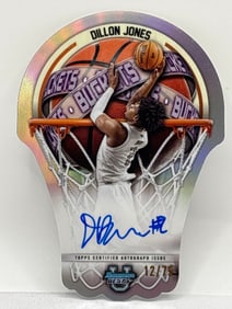 12/75!! 2024 BOWMAN UNIVERSITY BUCKETS DILLON JONES DIE-CUT ON-CARD AUTOGRAPH