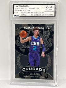 2020 PANINI CHRONICLES ROOKIES & STARS LAMELO BALL CRUSADE RC MINT + 9.5