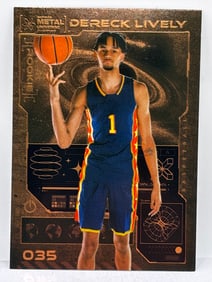 12/25!! 2023 SKYBOX METAL UNIVERSE CHAMPIONS DERECK LIVELY BRONZE ROOKIE CARD