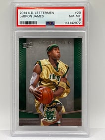 2014 UPPER DECK LEBRON JAMES LETTERMAN PSA NM-MT 8