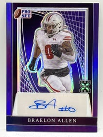 7/15!! 2024 PRO SET BRAELON ALLEN AUTOGRAPHED ROOKIE CARD