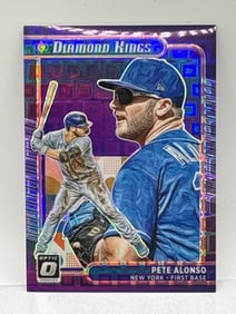 1/99!! 2021 PANINI DONRUSS OPTIC PETE ALONSO DIAMOND KINGS PURPLE PANDORA PRIZM HOLO